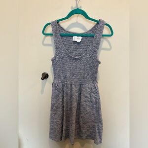 Saturday Sunday Gray 100% Cotton Smocked Bodice Sleeveless Women's Dress size S
